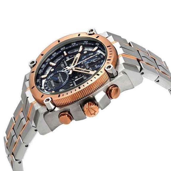 New Mens Bulova Chronograph w Rose Gold Toned Accents
