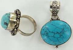 Silver and Natural Stone