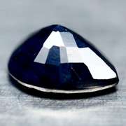 Bold 4.09ct blue black pear cut Sapphire