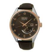 New Mens Seiko Automatic w Brown Dial and Brown Leather