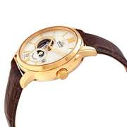 New Mens Orient Automatic Open Heart w Gold Accents