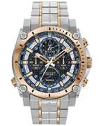 New Mens Bulova Chronograph w Rose Gold Toned Accents