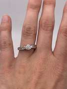 14kt Solid White Gold Diamond Engagement Ring