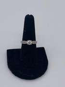 14kt Solid White Gold Diamond Engagement Ring