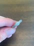 14kt Solid White Gold Diamond Engagement Ring