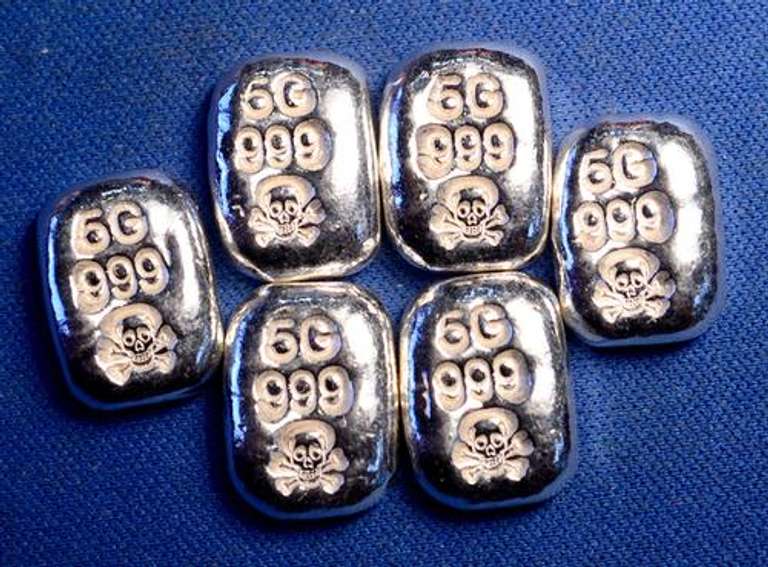 6 5 GRAM. 999 SKULL & CROSS BONES POURED BARS
