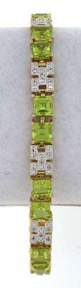 Sparkling Peridot & Topaz Sterling Silver Bracelet
