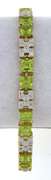 Sparkling Peridot & Topaz Sterling Silver Bracelet