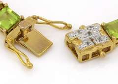 Sparkling Peridot & Topaz Sterling Silver Bracelet