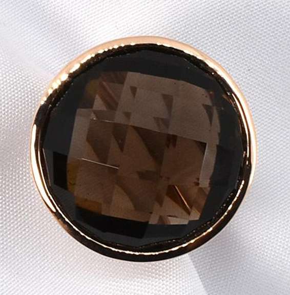 Bold Smokey Topaz Ring in 14K Rose Gold