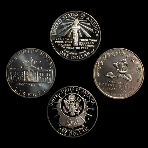 Lot of Modern Comm Silver Dollars