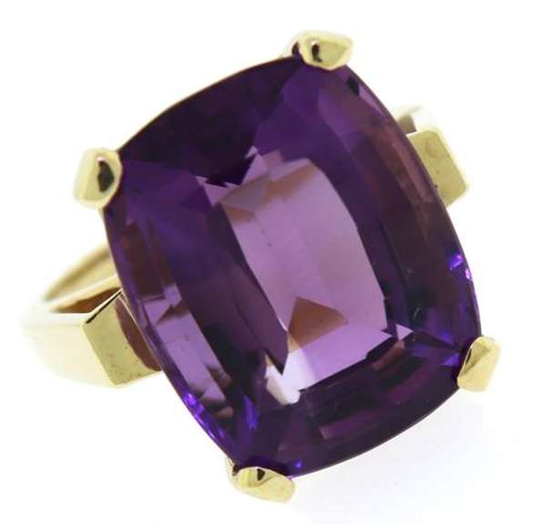 Charming Cushion Cut Amethyst Ring