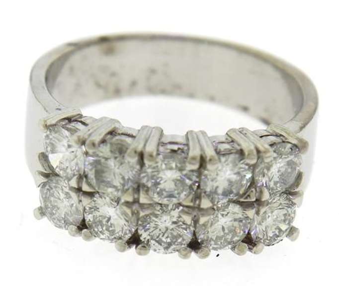 Beautiful 2ctw RBC Double Row Diamond Ring