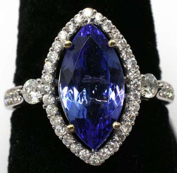 Tanzanite & Diamond Ring, 14KT