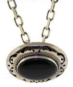 Sterling Silver Black Onyx Southwest Style Necklace