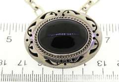 Sterling Silver Black Onyx Southwest Style Necklace