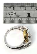 Dramatic Diamond Ring in 14K White and Yellow Gold