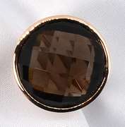 Bold Smokey Topaz Ring in 14K Rose Gold