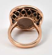 Bold Smokey Topaz Ring in 14K Rose Gold