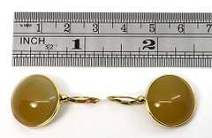 Suave Butterscotch Agate Earrings in 14K YG