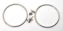 Lively Drop Hoops with Diamonds in 14K WG