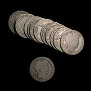 12 Silver Barber Halves