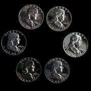 2 Each 1961-1963 Proof Franklin Halves