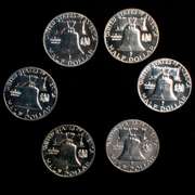 2 Each 1961-1963 Proof Franklin Halves