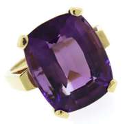 Charming Cushion Cut Amethyst Ring