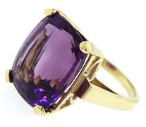 Charming Cushion Cut Amethyst Ring
