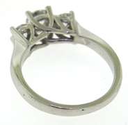 Platinum Round Brilliant Cut 3 Diamond Ring