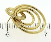 Gorgeous 14kt YG Interlocking Circle Earrings