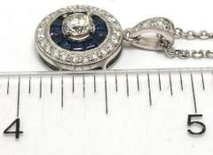 Diamond & Sapphire Pendant Necklace