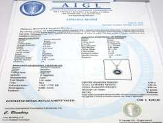 Diamond & Sapphire Pendant Necklace