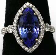 Tanzanite & Diamond Ring, 14KT