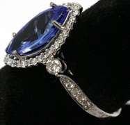 Tanzanite & Diamond Ring, 14KT
