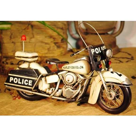 Police Motorcycle Collectible Artwork
