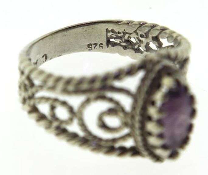 Vintage Sterling Silver Gem Stone Ring