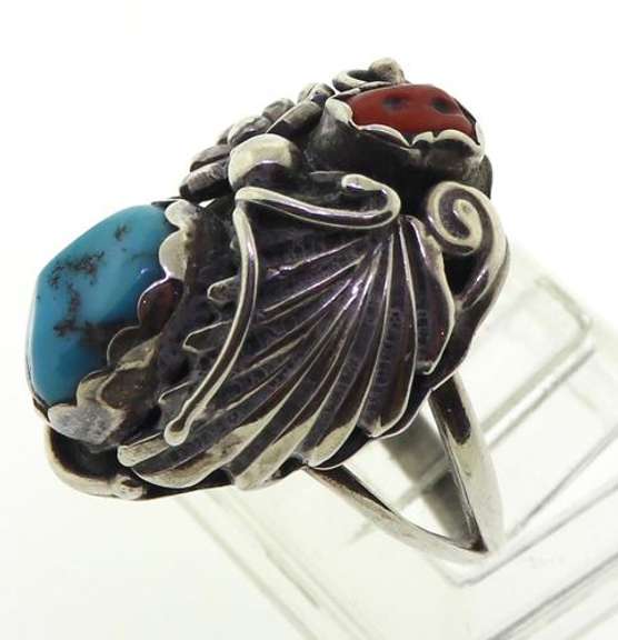 Vintage Sterling Silver Turquoise Ring