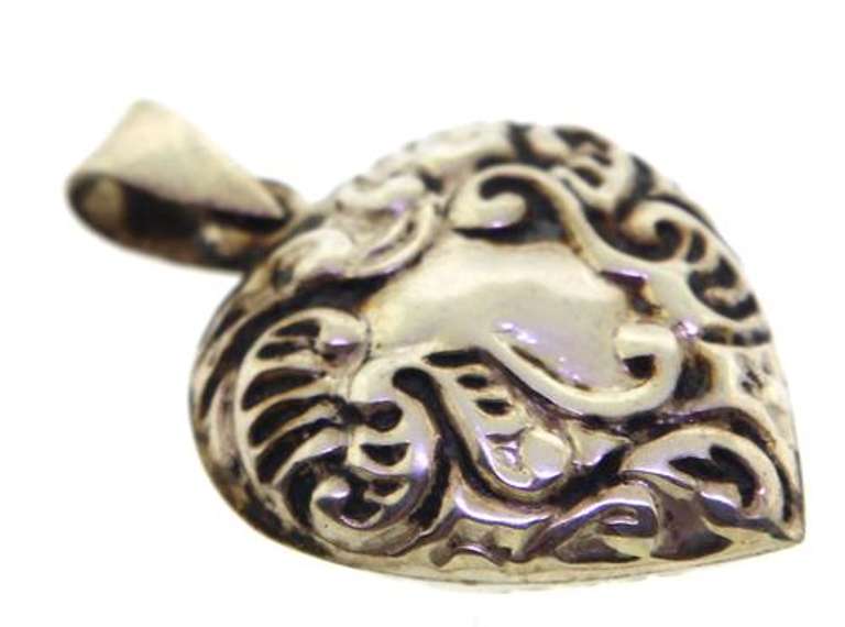 Vintage Sterling Silver Heart Pendant