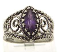 Vintage Sterling Silver Gem Stone Ring