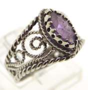 Vintage Sterling Silver Gem Stone Ring