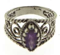 Vintage Sterling Silver Gem Stone Ring
