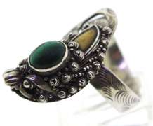 Vintage Sterling Silver Malachite Ring