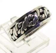 Vintage Sterling Silver Spinner Gear Band Ring