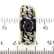 Vintage Sterling Silver Spinner Gear Band Ring