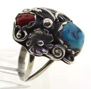 Vintage Sterling Silver Turquoise Ring