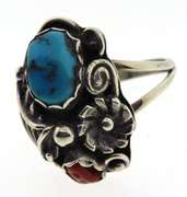Vintage Sterling Silver Turquoise Ring