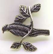 Vintage Sterling Silver Brooch .