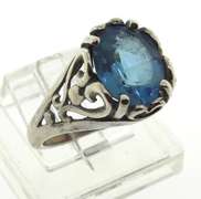 Vintage Sterling Silver Blue Topaz Ring